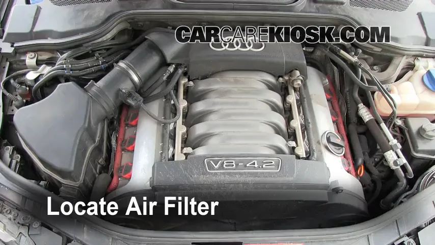 2004 Audi A8 Quattro L 4.2L V8 Air Filter (Engine)